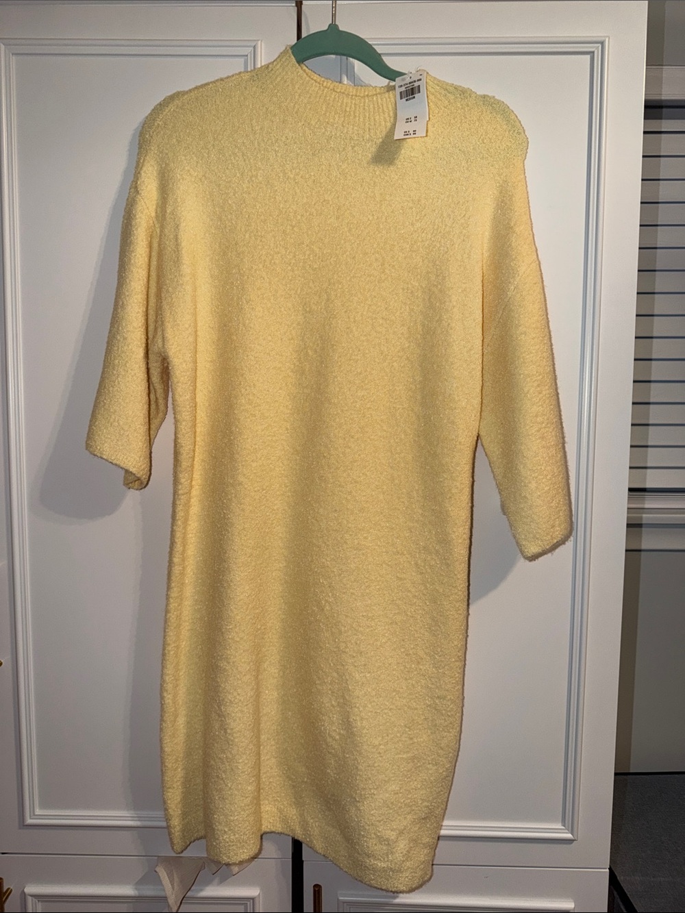Abercrombie & Fitch Pale Yellow Crewneck Sweater Dress-  NWT